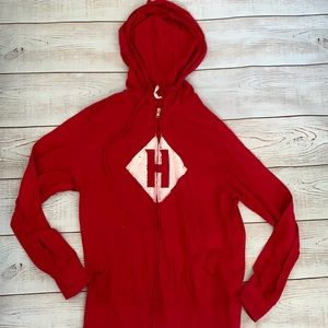 Red Harpoon Brewery Lightweight Zip Up Hoodie Unisex Size Small